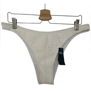 Hollister high leg eyelet white bikini, bottom size, XL NWT